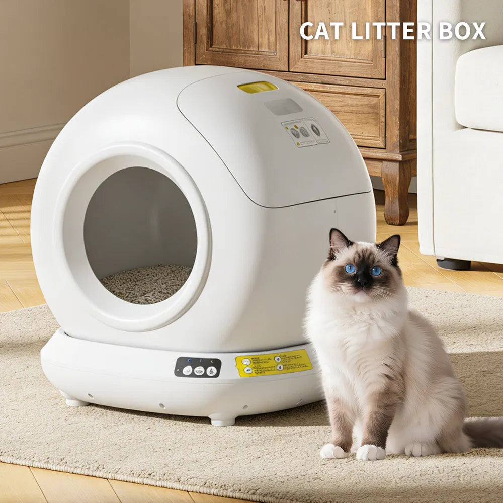 NOVA™ Self-Cleaning Cat Litter Box – 78L, App Control, Safety Sensors