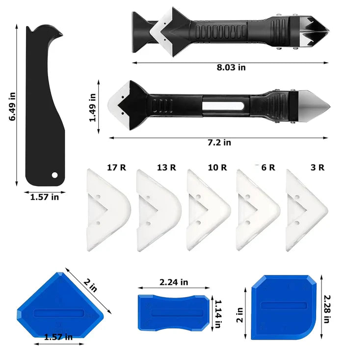 5 in 1 Metal Head Shovel Glue Tool Kit and Midlew Gel