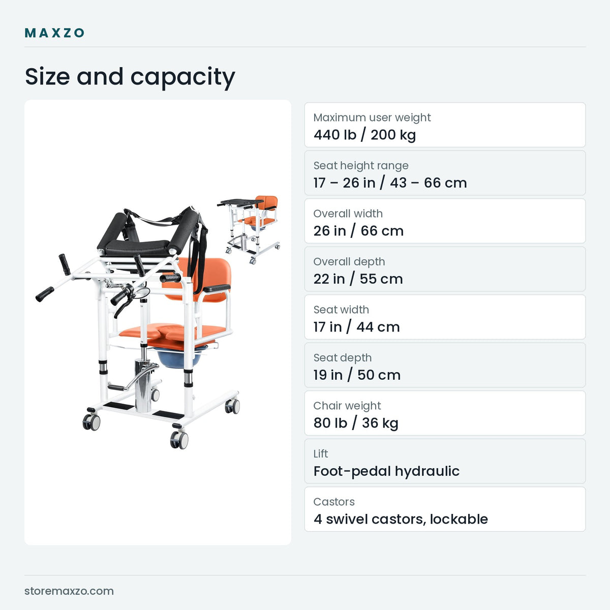 MAXZO Patient Transfer Chair