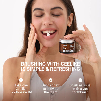 CEELIKE 5% Hydroxyapatite Toothpaste Tablets (62Tablets)