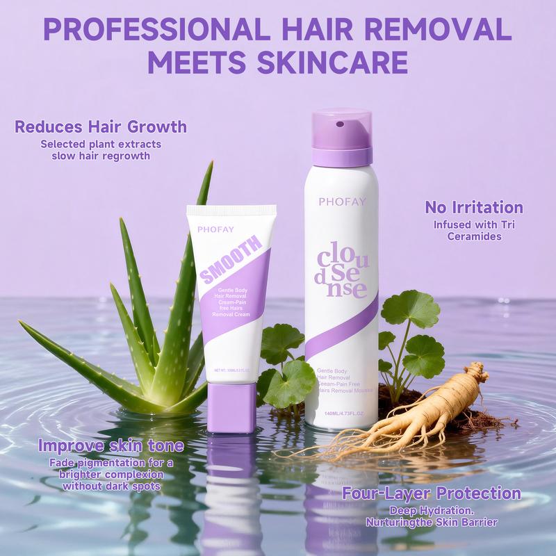 Pain-Free Hair Removal Cream set for all skin type