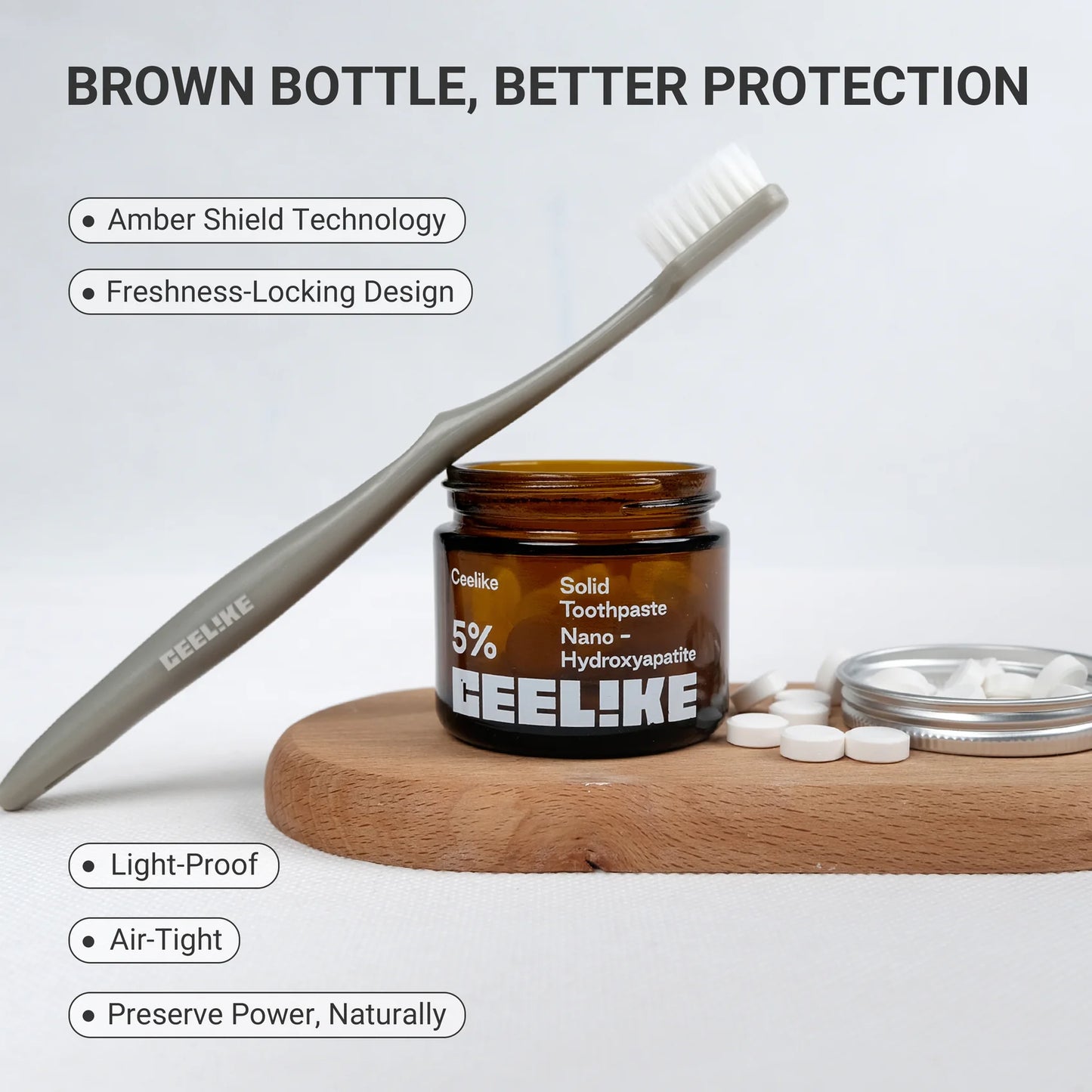 CEELIKE 5% Hydroxyapatite Toothpaste Tablets (62Tablets)