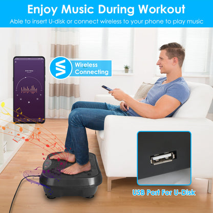 NOVA™ Vibration Plate Exercise Machine – 120 Speeds, Remote, Resistance Bands & Wireless Music