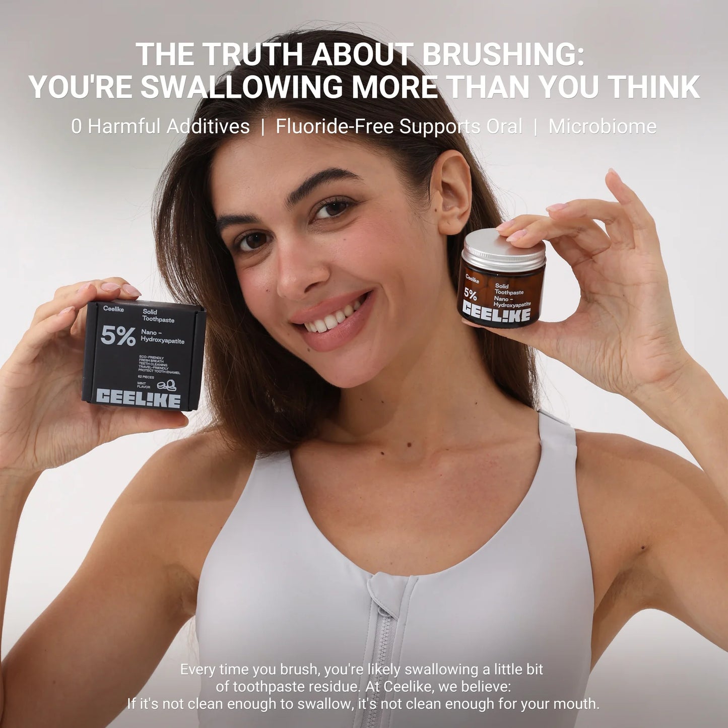 CEELIKE 5% Hydroxyapatite Toothpaste Tablets (62Tablets)