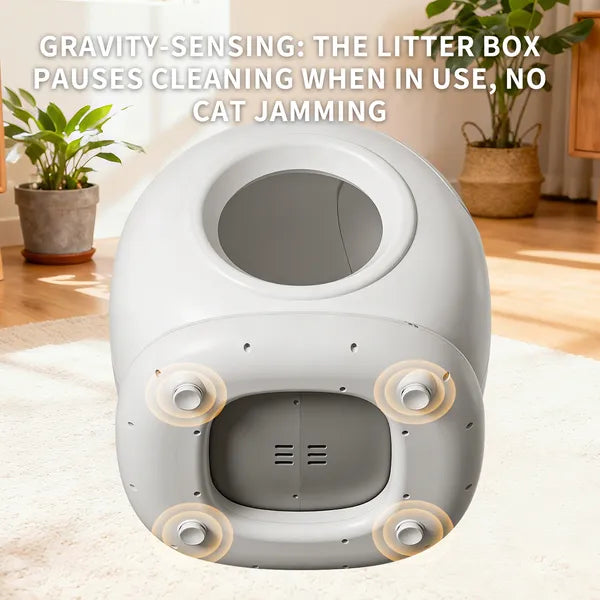 NOVA™ Self-Cleaning Cat Litter Box – 78L, App Control, Safety Sensors