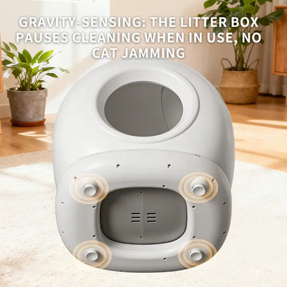NOVA™ Self-Cleaning Cat Litter Box – 78L, App Control, Safety Sensors