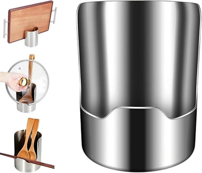 2-in-1 Stainless Steel Utensil Holder & Spoon Rest