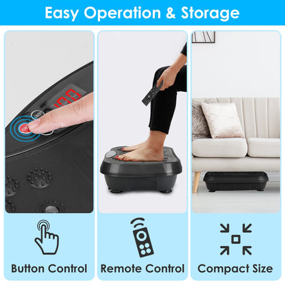 NOVA™ Vibration Plate Exercise Machine – 120 Speeds, Remote, Resistance Bands & Wireless Music