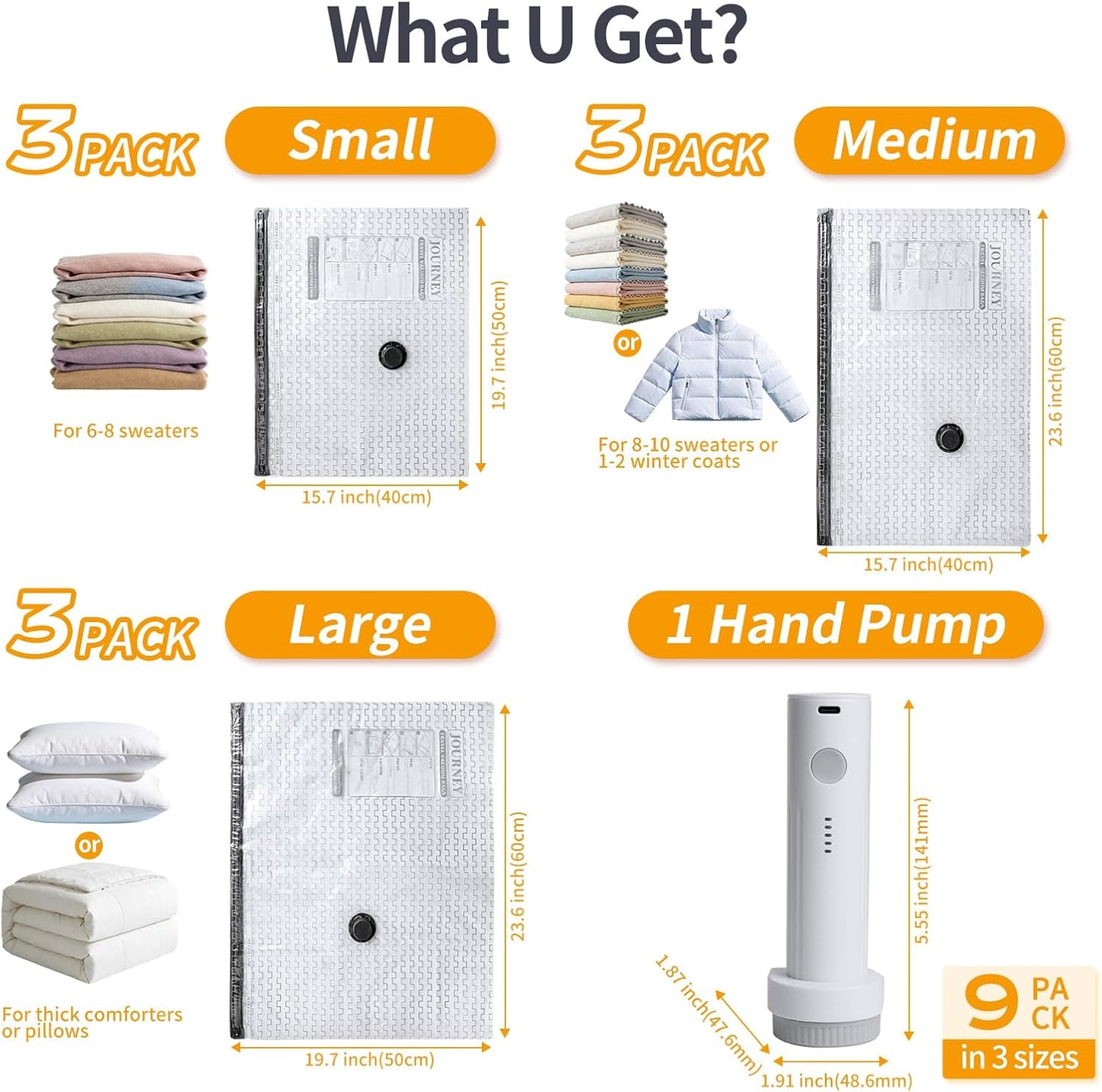 NOVA™️  Vacuum Bags with Electric Pump (9 Pack)
