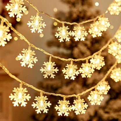 Snowflake String Lights 20 FT 40 LED