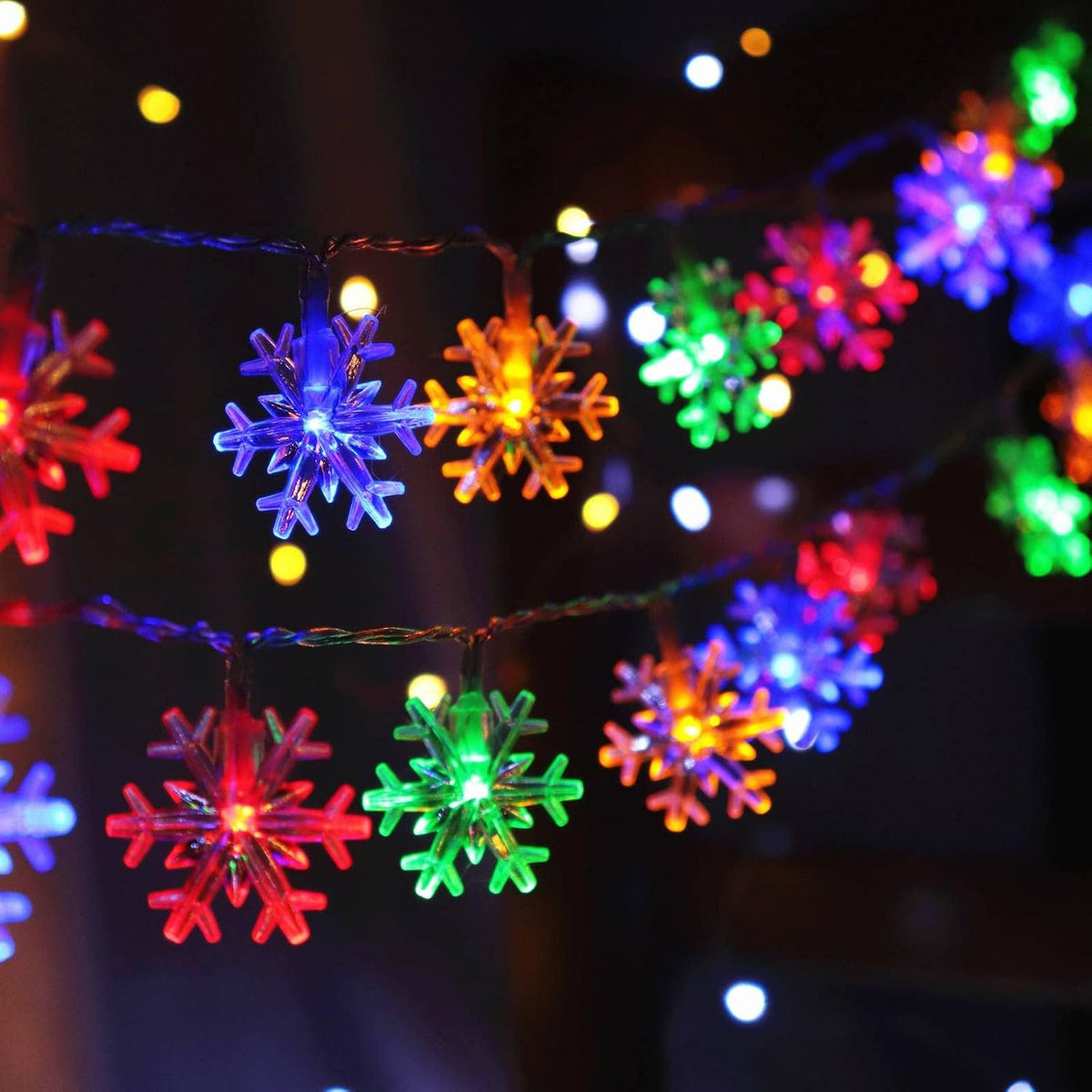 Snowflake String Lights 20 FT 40 LED