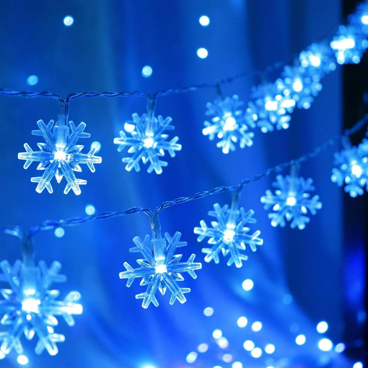 Snowflake String Lights 20 FT 40 LED