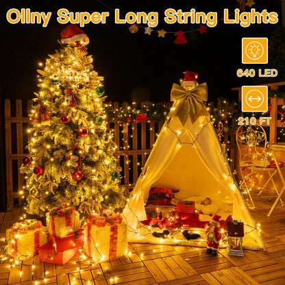 210FT 640LED Color Changing Christmas Lights