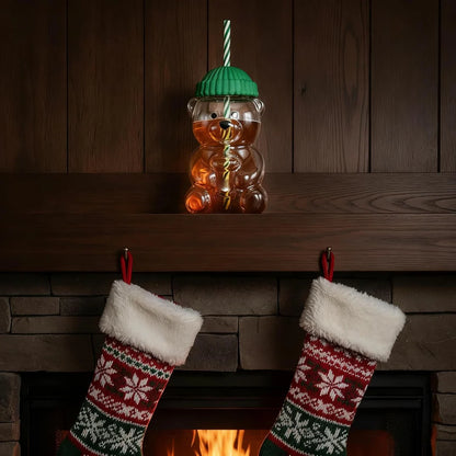 Premium Cute Bear Glass Cup