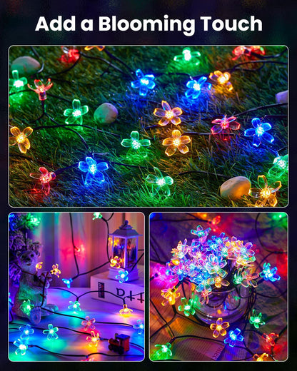 Brightown 60 LED Solar Flower String Lights