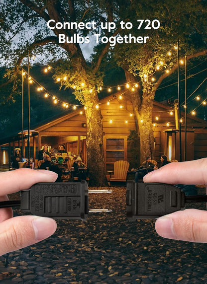 Outdoor String  Waterproof Patio Lights ( 50FT - 50 Bulbs )
