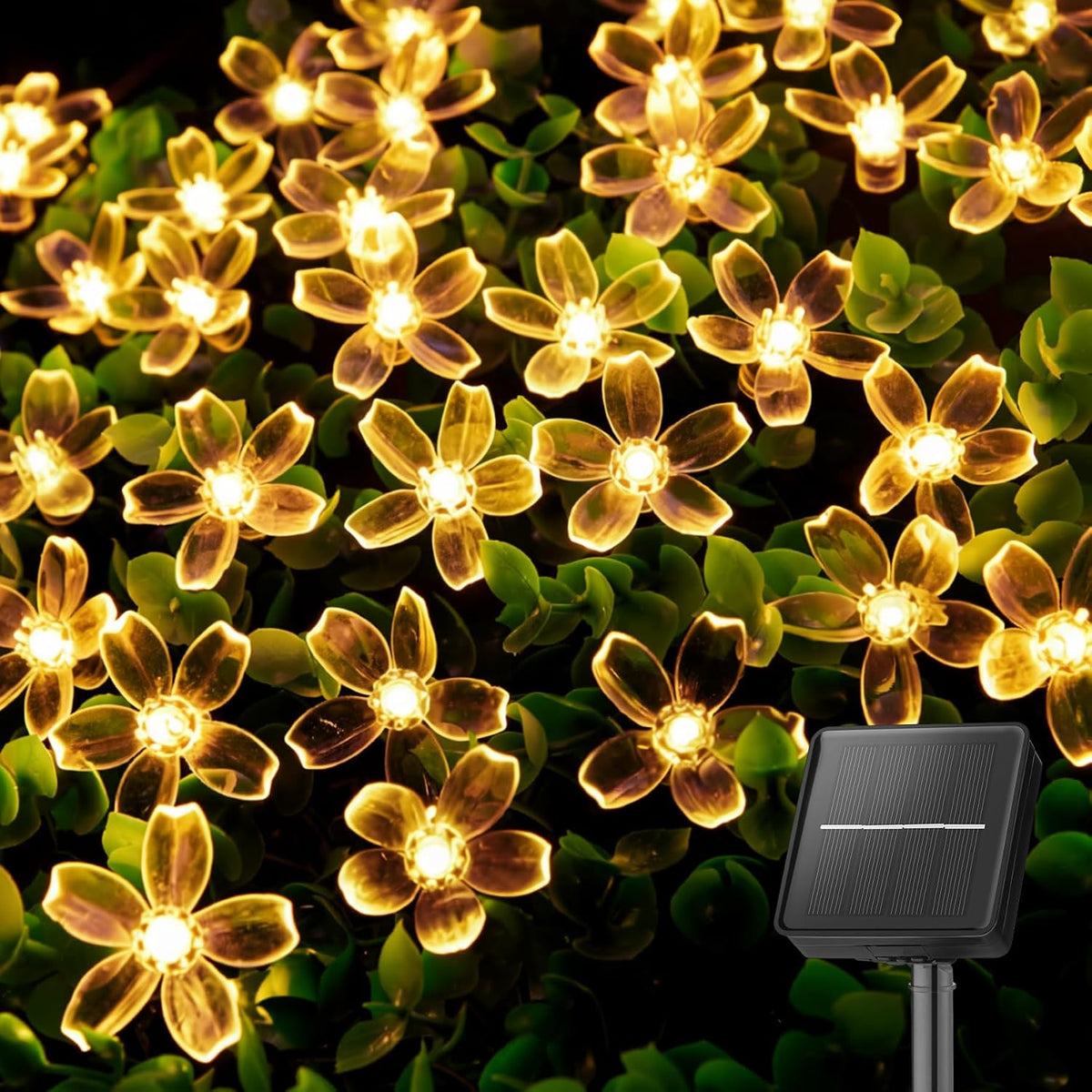 Brightown 60 LED Solar Flower String Lights