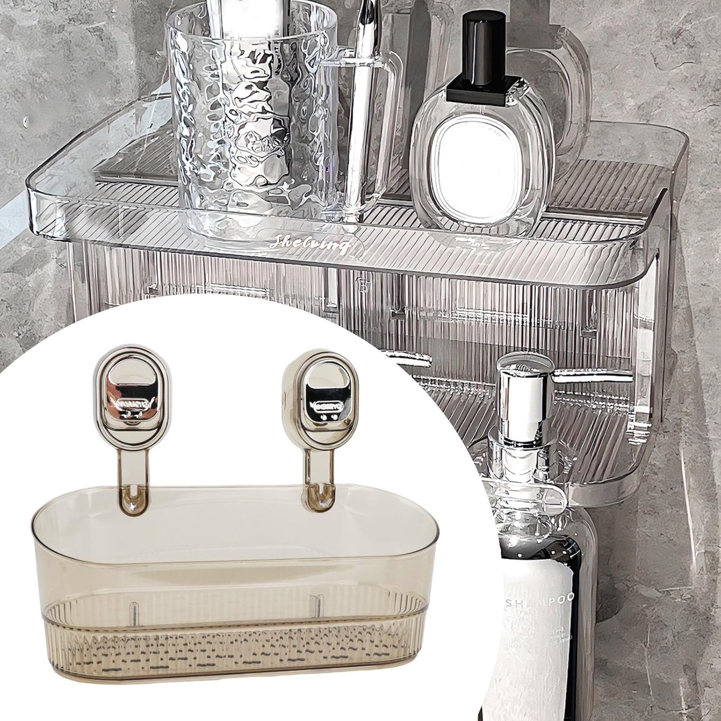 Suction Cup Punch-Free Storage Rack