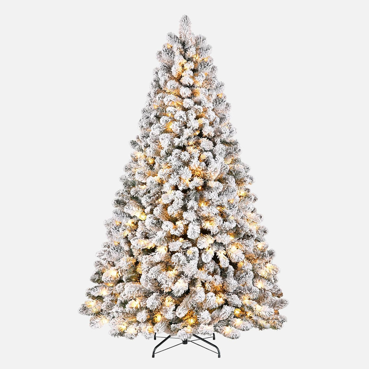 Snow Flocked Spruce Pre-lit Artificial Christmas Tree