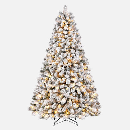 Snow Flocked Spruce Pre-lit Artificial Christmas Tree