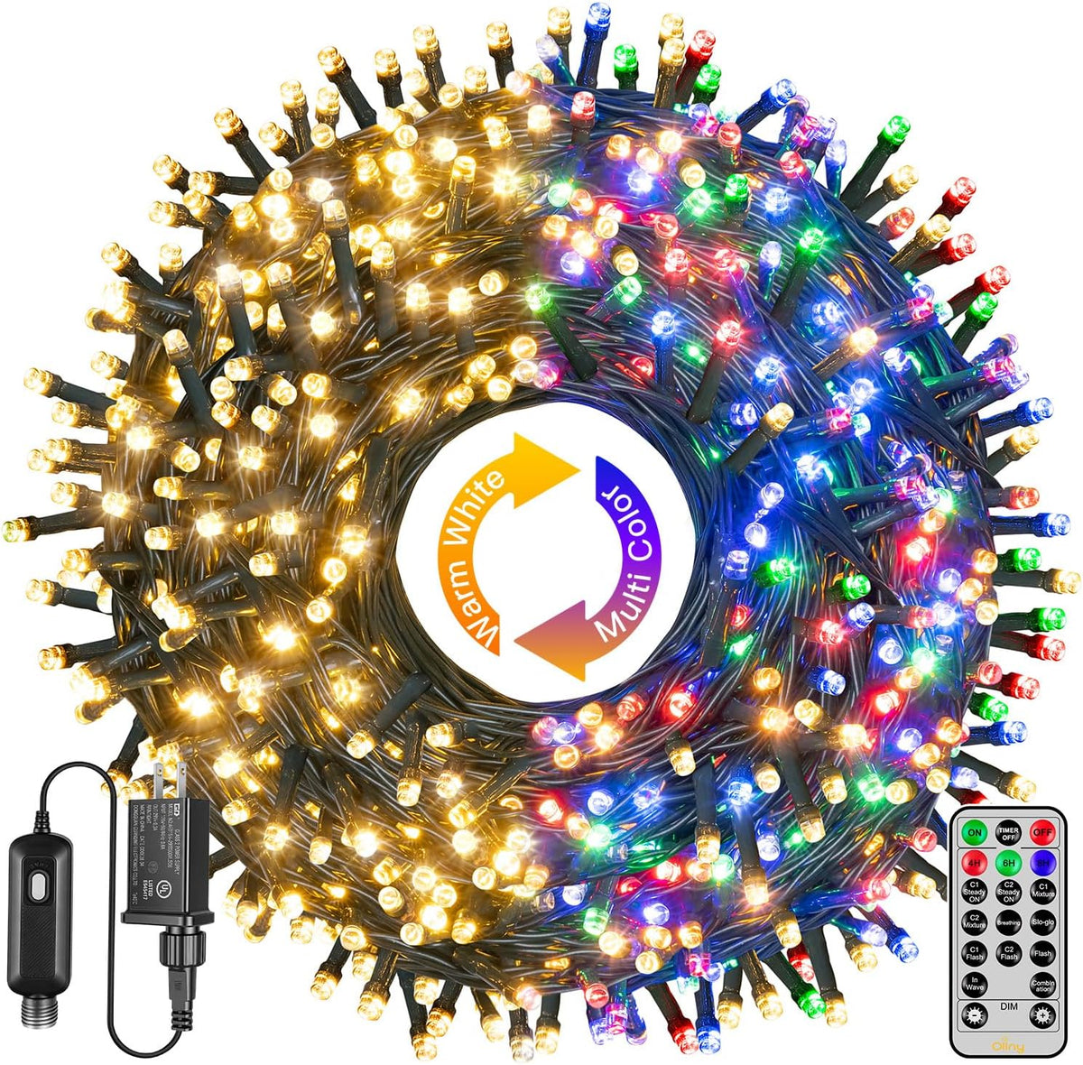 210FT 640LED Color Changing Christmas Lights