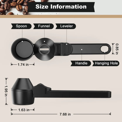 Perfect Brew Coffee Measuring Spoon Funnel Spoon