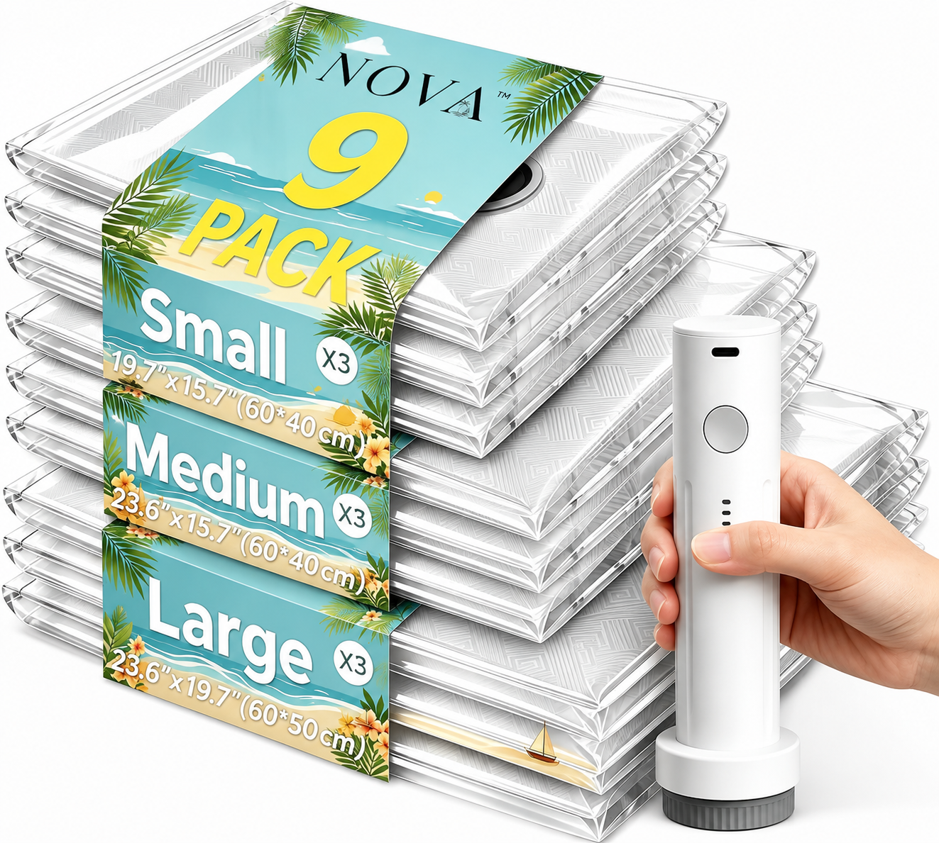NOVA™️  Vacuum Bags with Electric Pump (9 Pack)