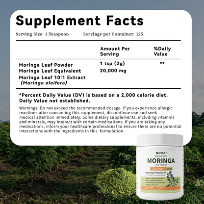 NOVA™️ 100% Pure Moringa Leaf Powder