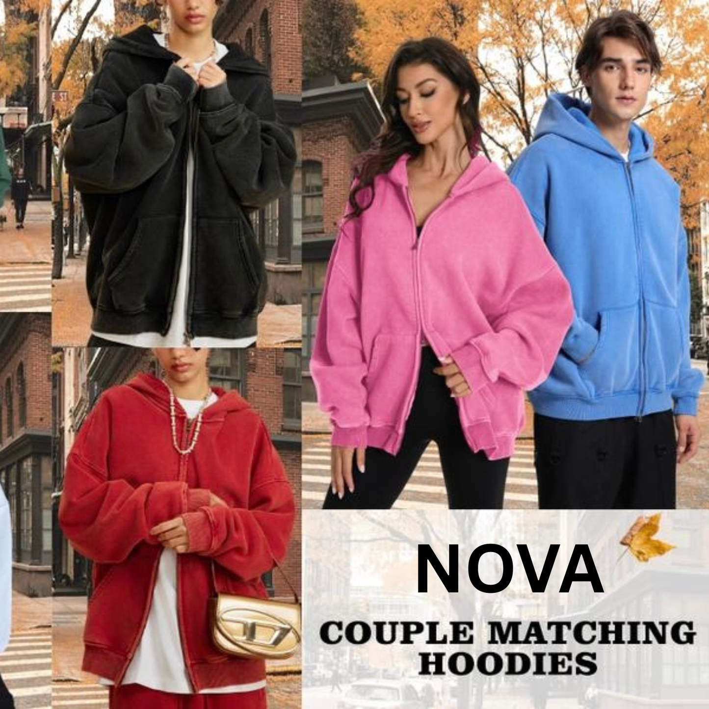 Unisex Oversized zip up hoodie