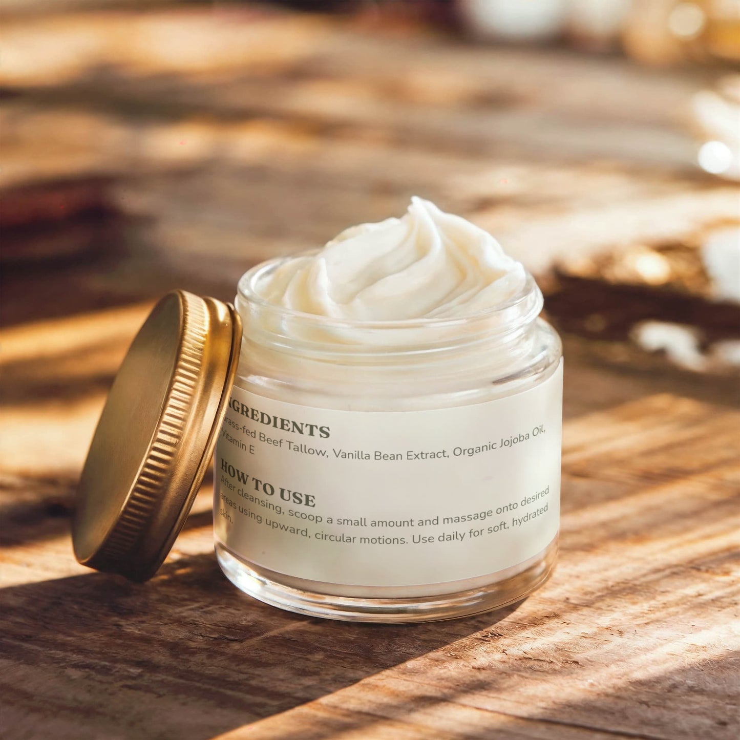 Whipped Grass-Fed Tallow Balm with Vanilla Bean