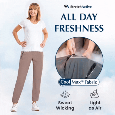StretchActive - Women's Ultra Stretch Ice Silk Comfort Casual Pants