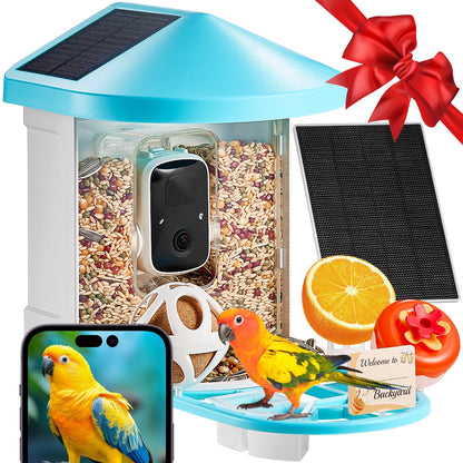 NOVA™ Smart Bird Feeder with AI Camera – Solar Powered, 2K HD