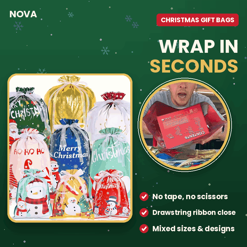 Christmas Foil Gift Bags